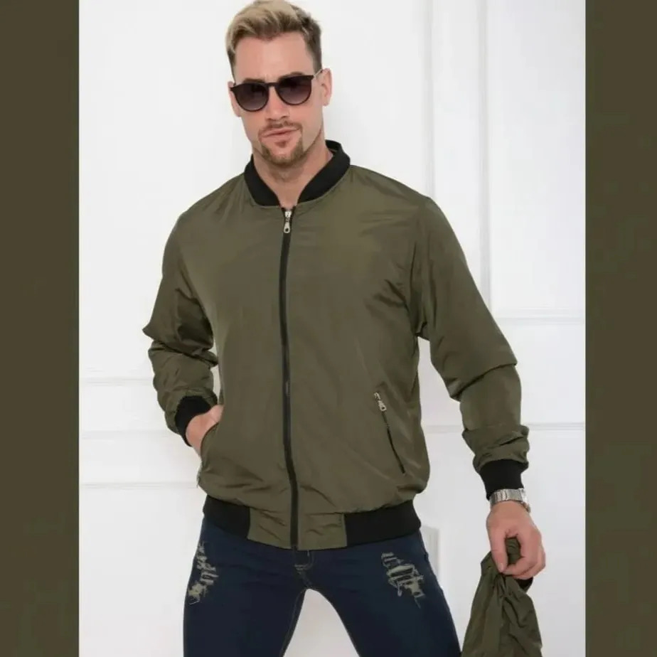 Campera Rompeviento Hombre Chaqueta Bomber Capucha Premium