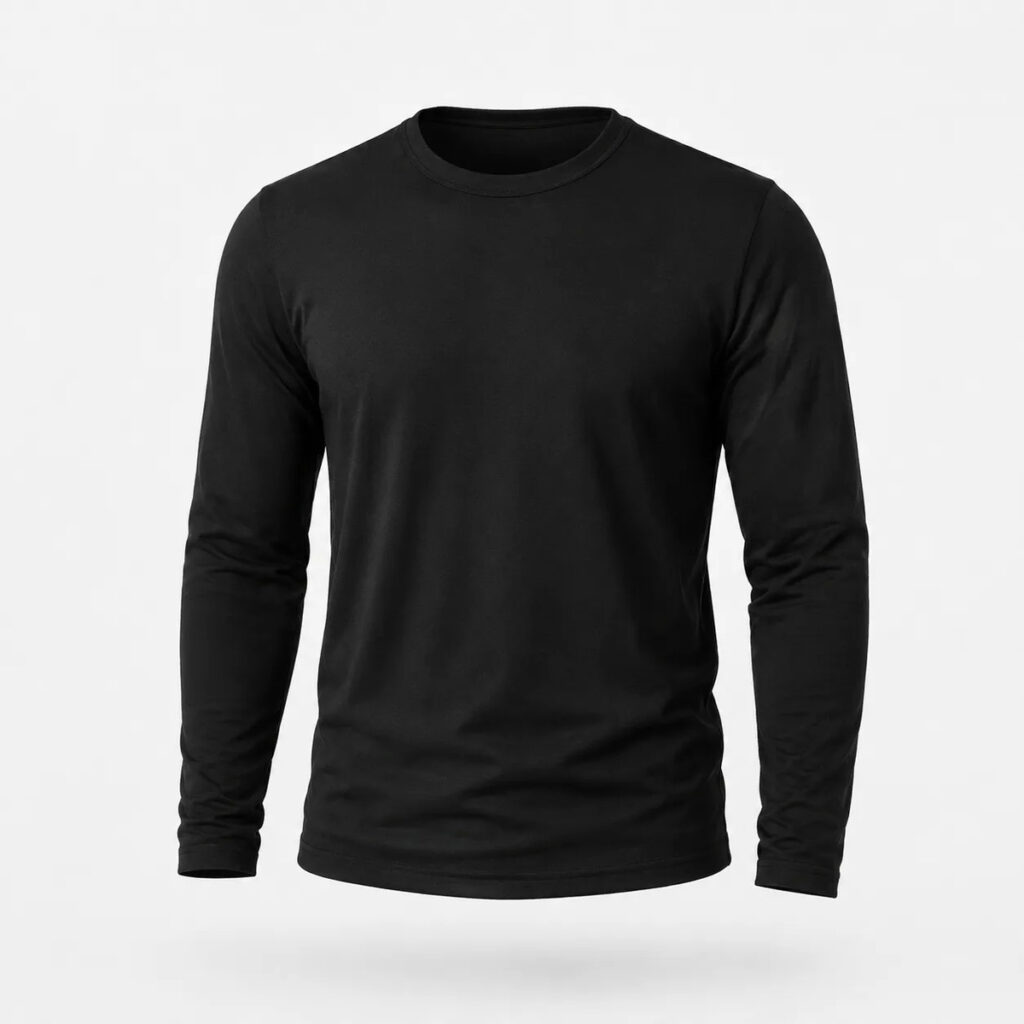 Camiseta Térmica Lisa De Hombre Frisada Manga Larga
