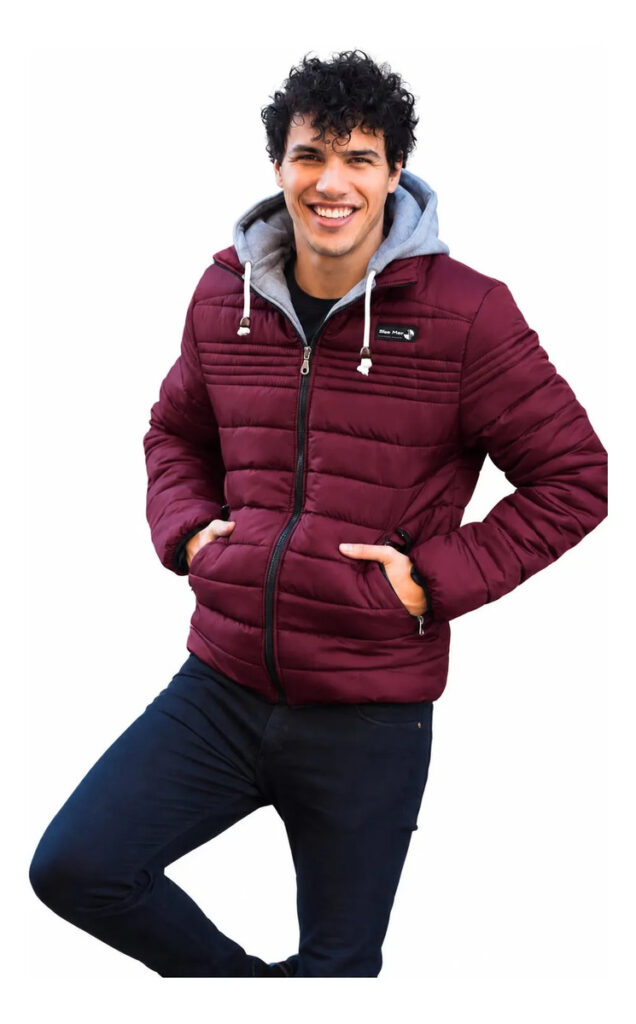 Campera Hombre Inflable Inflada Capucha Desmontable Invierno